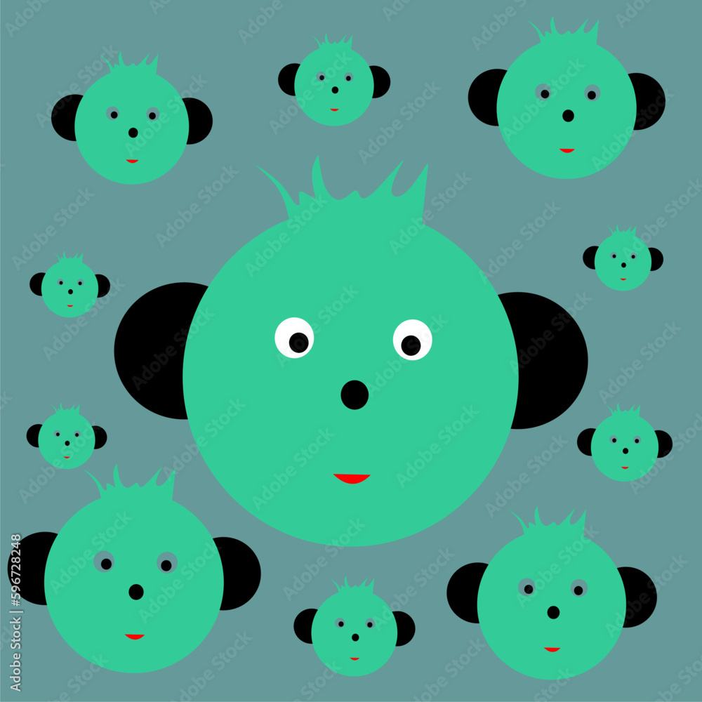 cute animals dolls illustrations isolated background cute animals dolls illustrations isolated background
