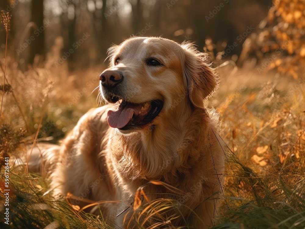 Labrador retriever dog. Generative AI 