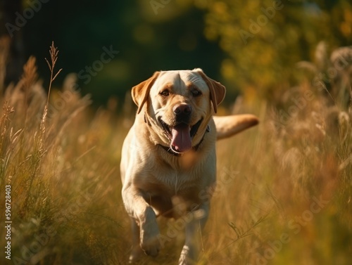 Labrador retriever dog. Generative AI 