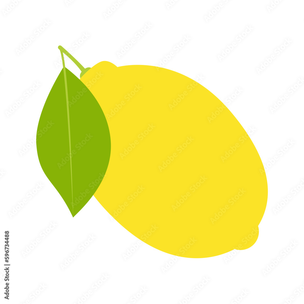 Lemon flat icon on white background for design. Lemon flat icon on white background for design.