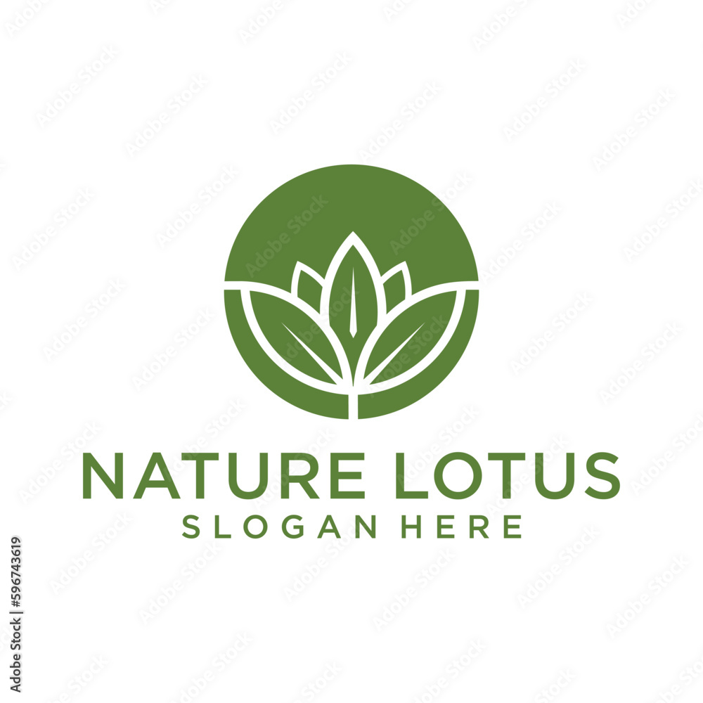 lotus flower vector template, with line shades and company logo lotus flower vector template, with line shades and company logo