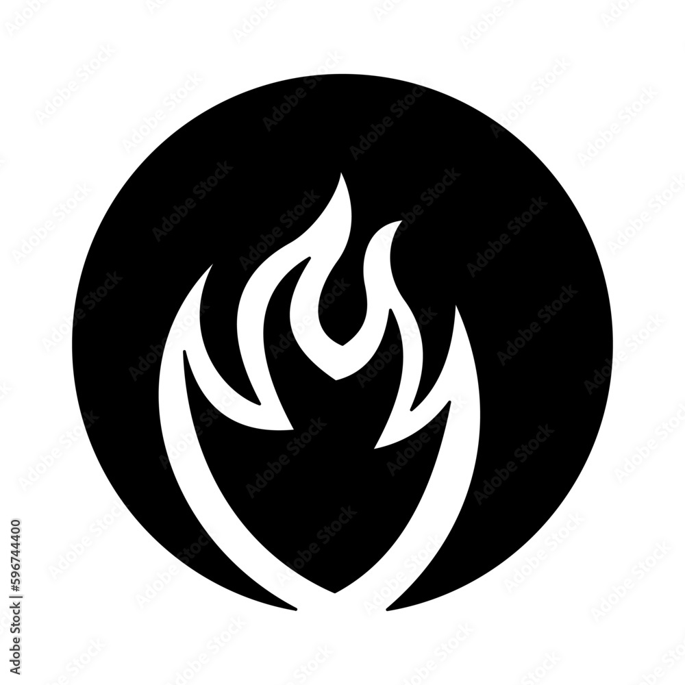 Flame Icon - Fire Symbol of the elements, simple and clean vector graphics, digital illustration in black and white
Flame Icon - Fire Symbol of the elements, simple and clean vector graphics, digital illustration in black and white
