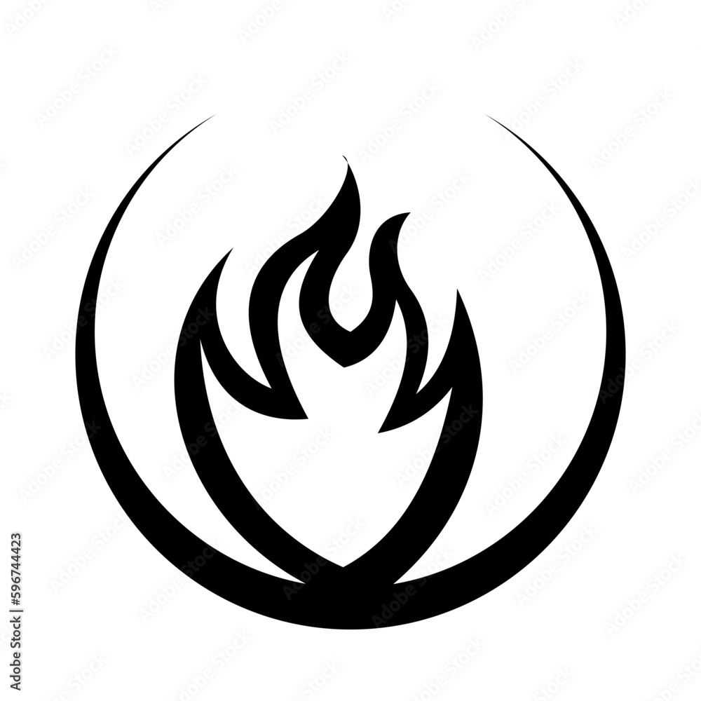 Flame Icon - Fire Symbol of the elements, simple and clean vector graphics, digital illustration in black and white
Flame Icon - Fire Symbol of the elements, simple and clean vector graphics, digital illustration in black and white