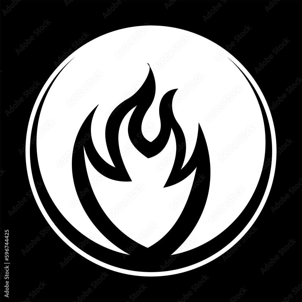 Flame Icon - Fire Symbol of the elements, simple and clean vector graphics, digital illustration in black and white
Flame Icon - Fire Symbol of the elements, simple and clean vector graphics, digital illustration in black and white