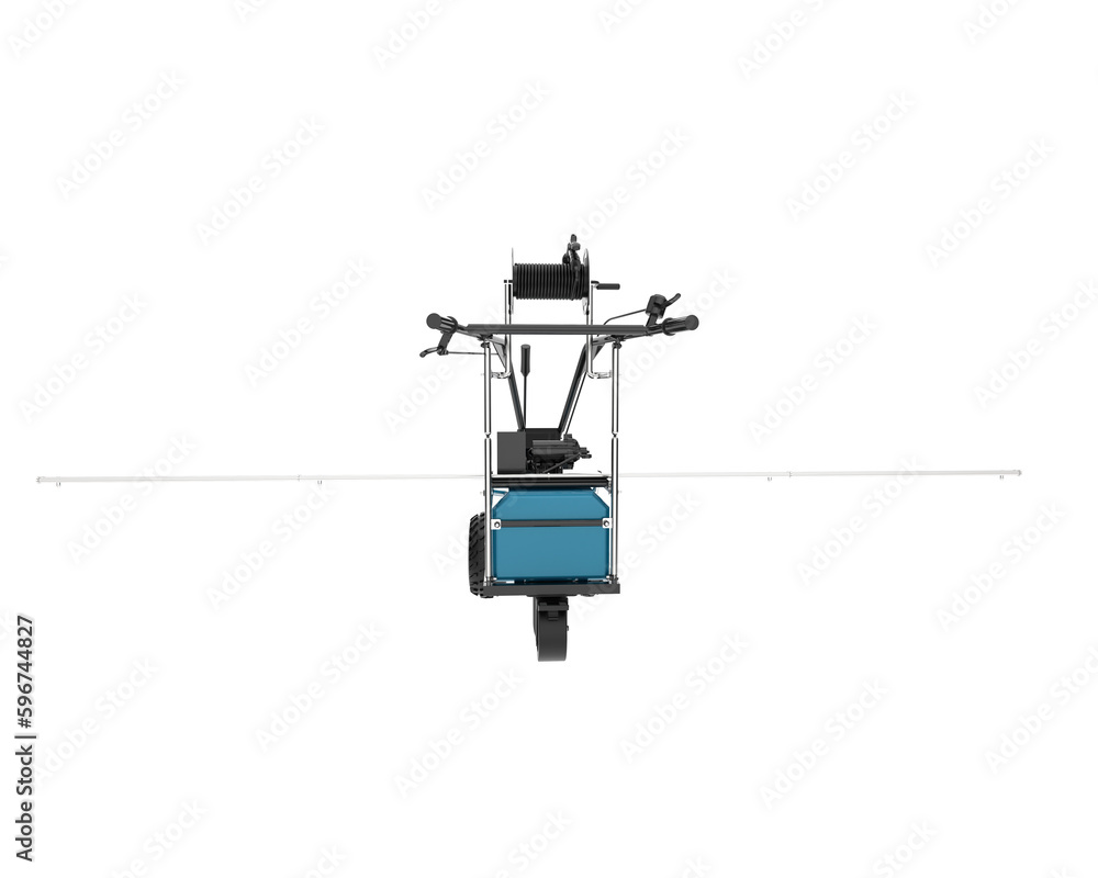 Cultivator machine isolated on transparent background. 3d rendering - illustration Cultivator machine isolated on transparent background. 3d rendering - illustration