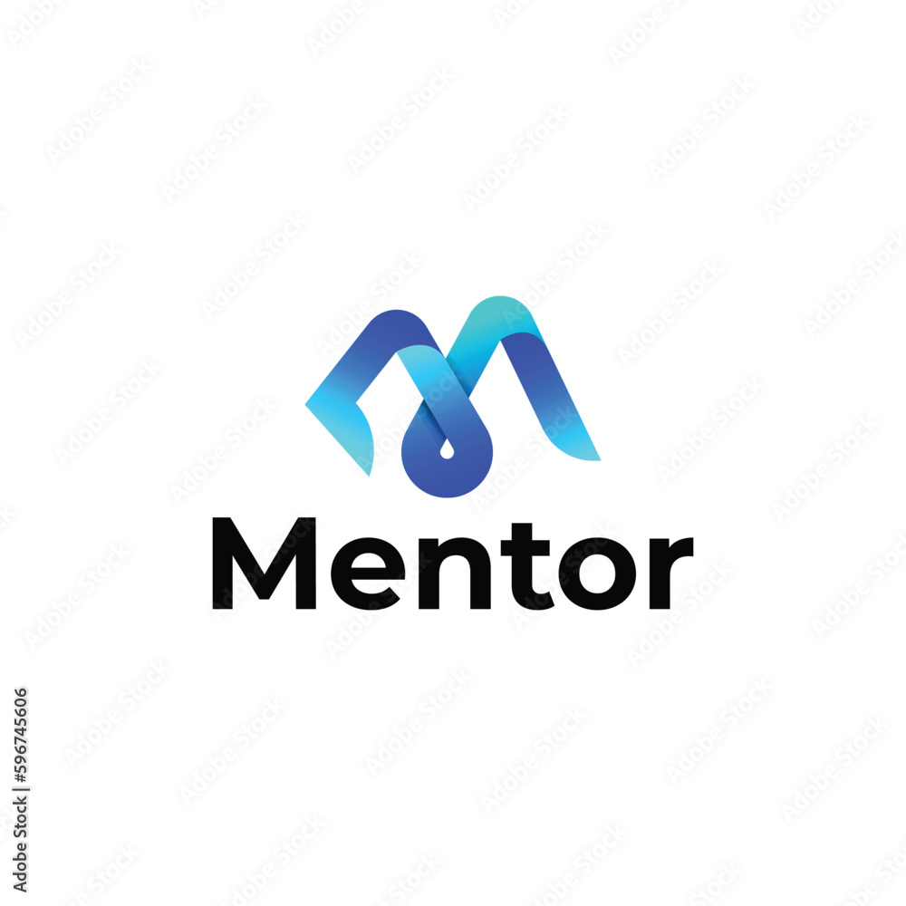 M letter modern logo design