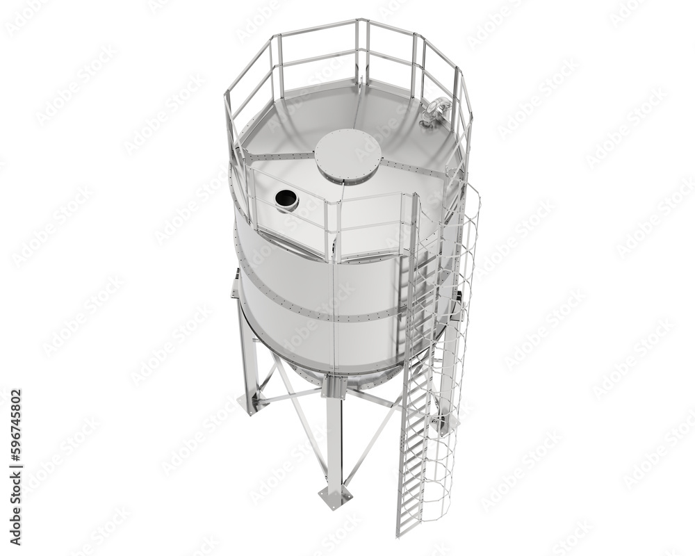 Silo isolated on transparent background. 3d rendering - illustration Silo isolated on transparent background. 3d rendering - illustration