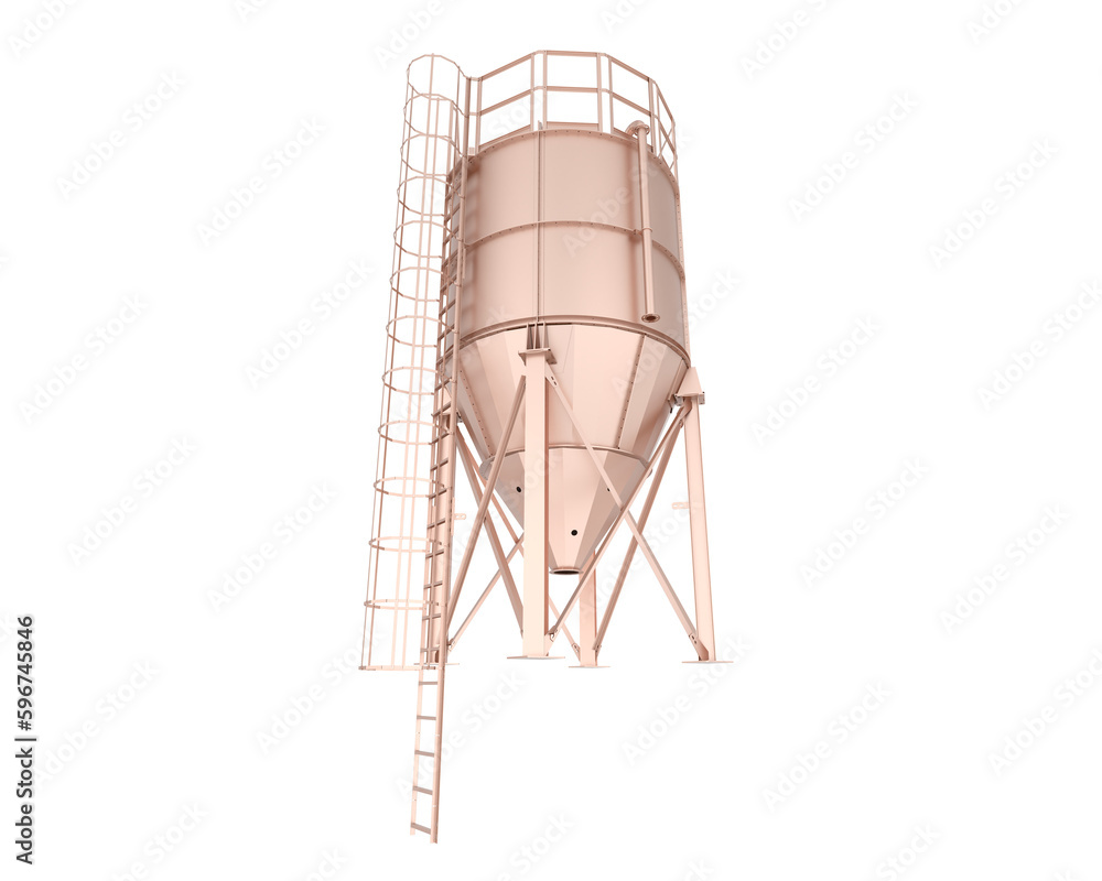 Silo isolated on transparent background. 3d rendering - illustration Silo isolated on transparent background. 3d rendering - illustration