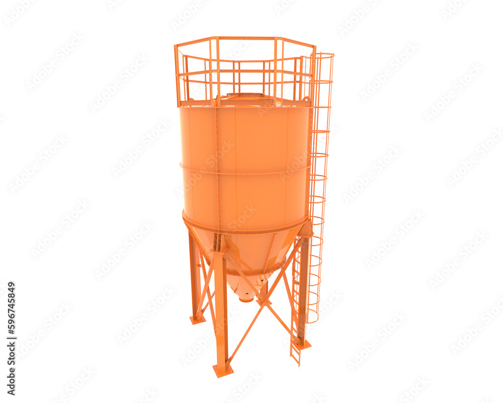Silo isolated on transparent background. 3d rendering - illustration Silo isolated on transparent background. 3d rendering - illustration
