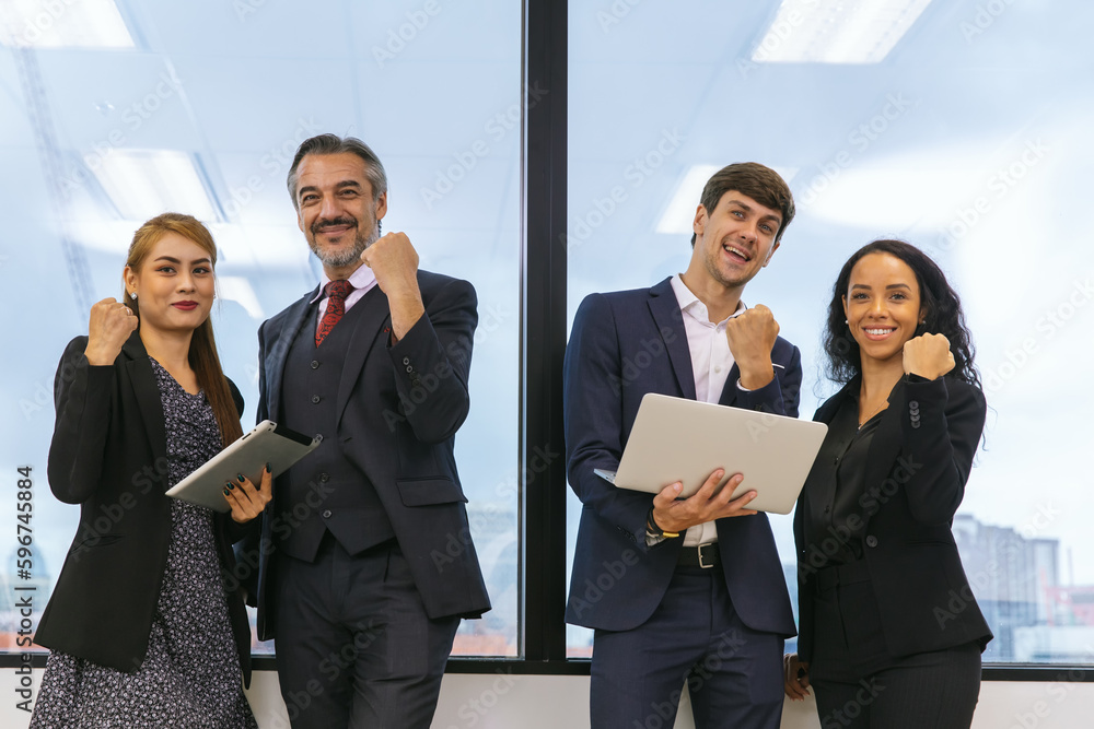 Successful group of business people at modern office. Team Brainstorm Working Concept. Successful group of business people at modern office. Team Brainstorm Working Concept.