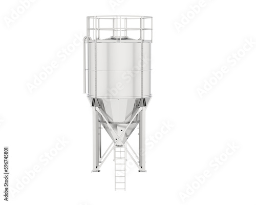 Silo isolated on transparent background. 3d rendering - illustration