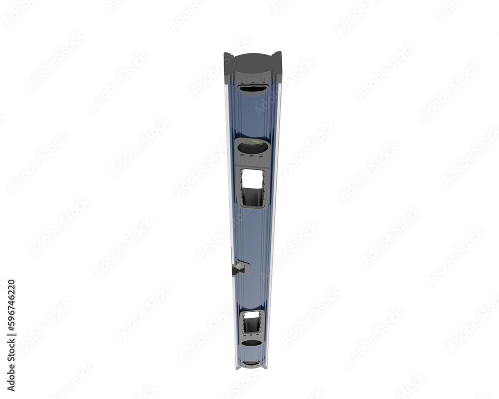 Spirit level isolated on transparent background. 3d rendering - illustration Spirit level isolated on transparent background. 3d rendering - illustration