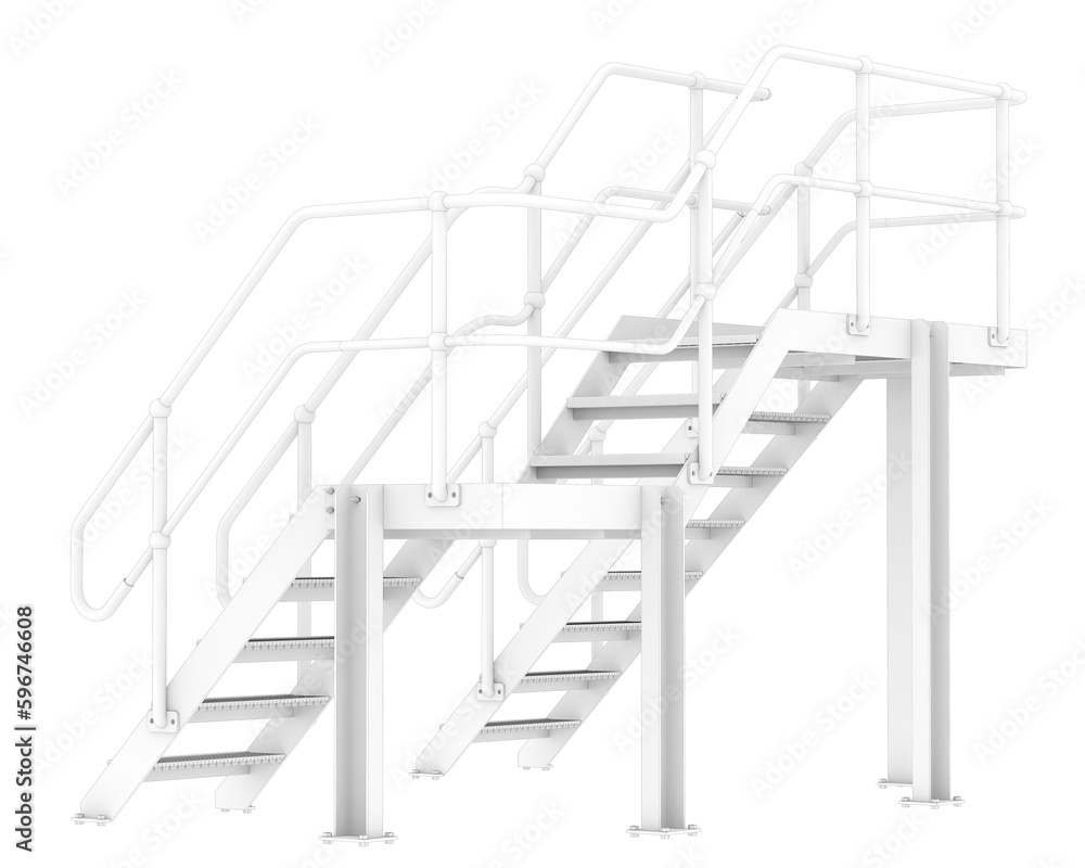 Stairs isolated on transparent background 3d rendering illustration Stairs isolated on transparent background 3d rendering illustration