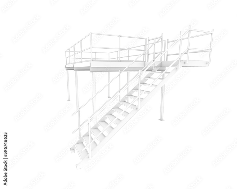 Stairs isolated on transparent background 3d rendering illustration Stairs isolated on transparent background 3d rendering illustration