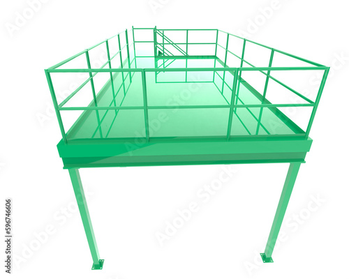 Stairs isolated on transparent background 3d rendering illustration