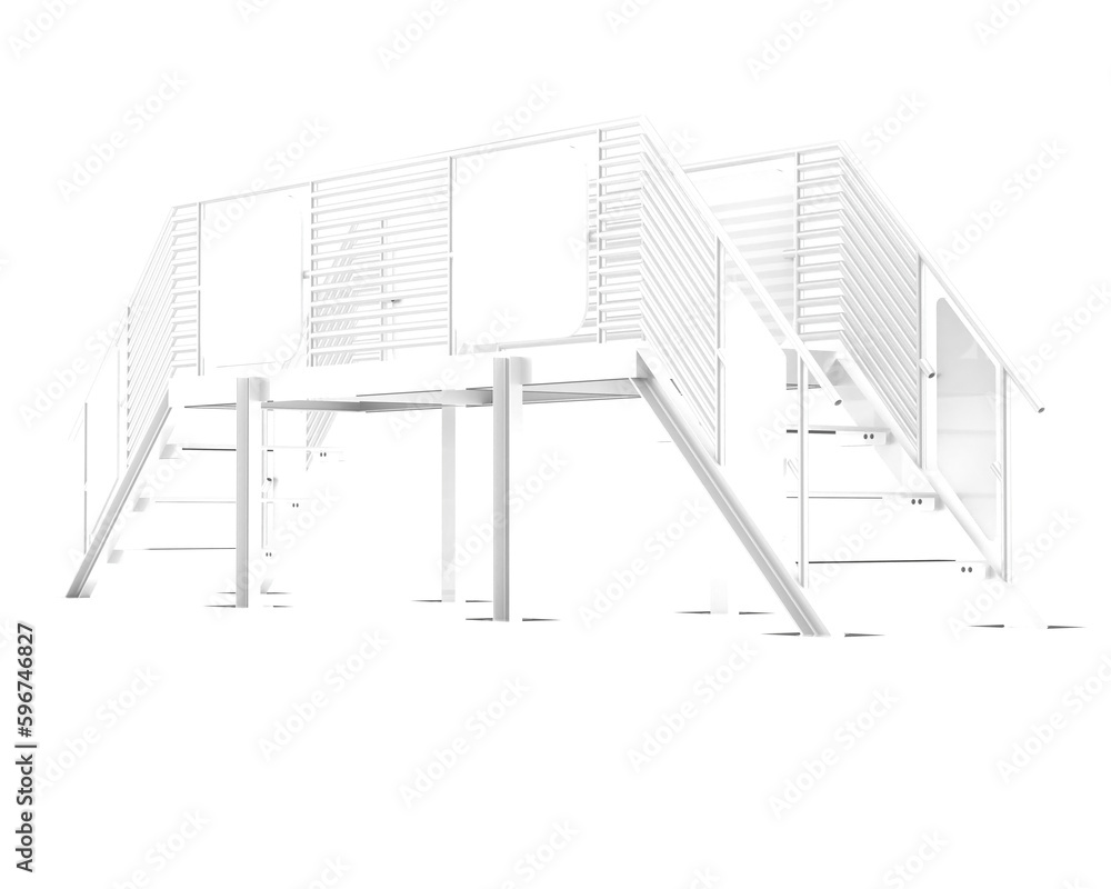 Stairs isolated on transparent background 3d rendering illustration Stairs isolated on transparent background 3d rendering illustration