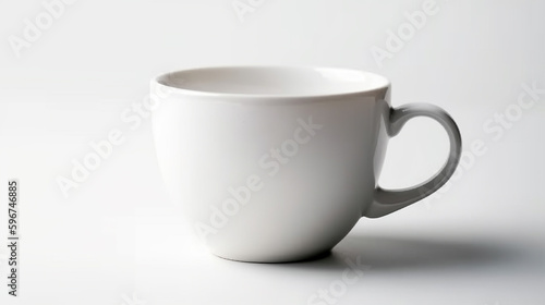 Cup of tea or coffee on a white isolated background, Generative AI