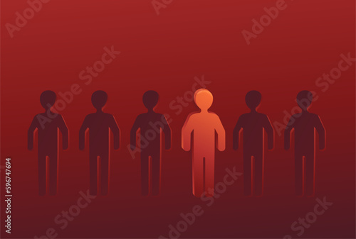 Be different - Single person in different color
