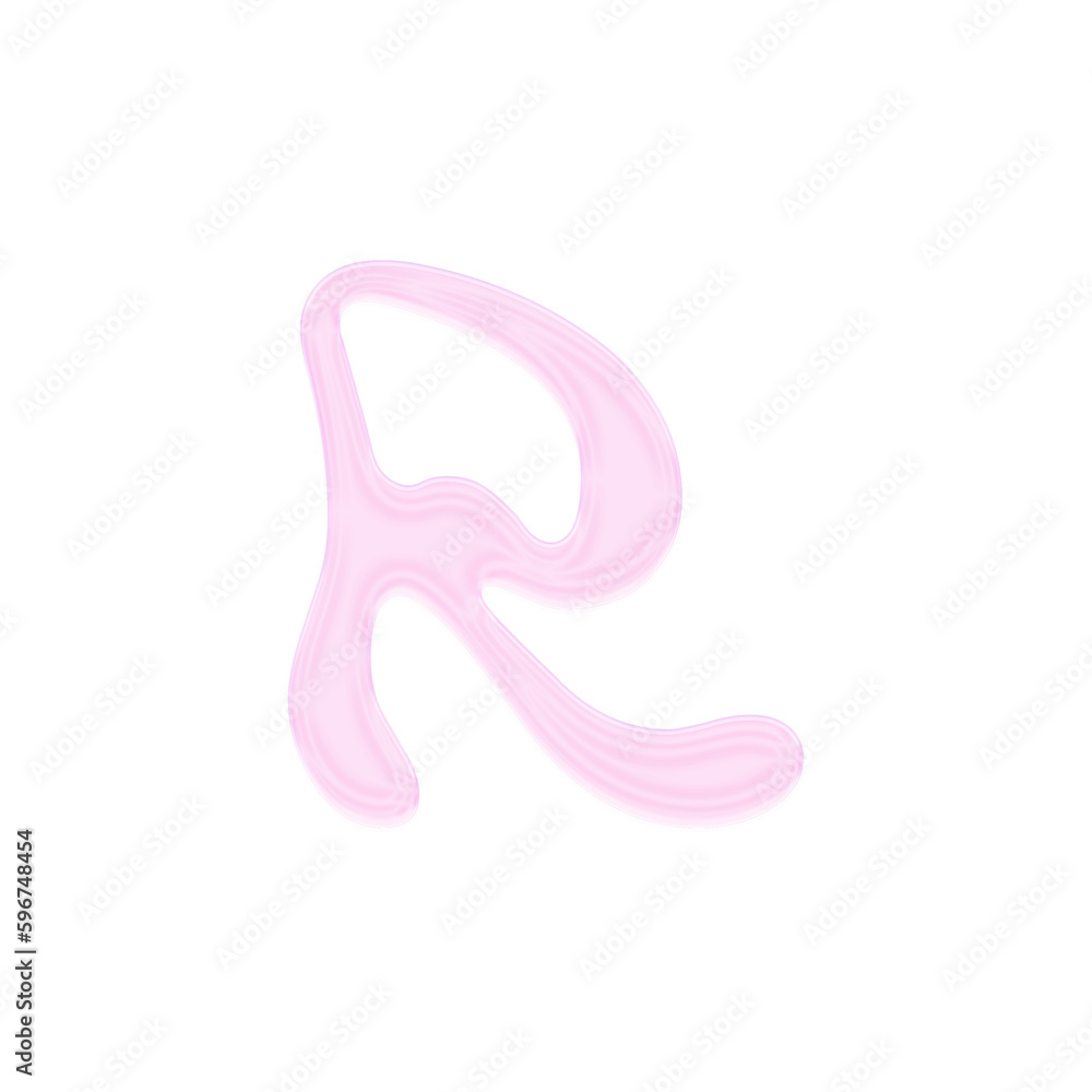 3D Fluid Alphabet R 3D Fluid Alphabet R
