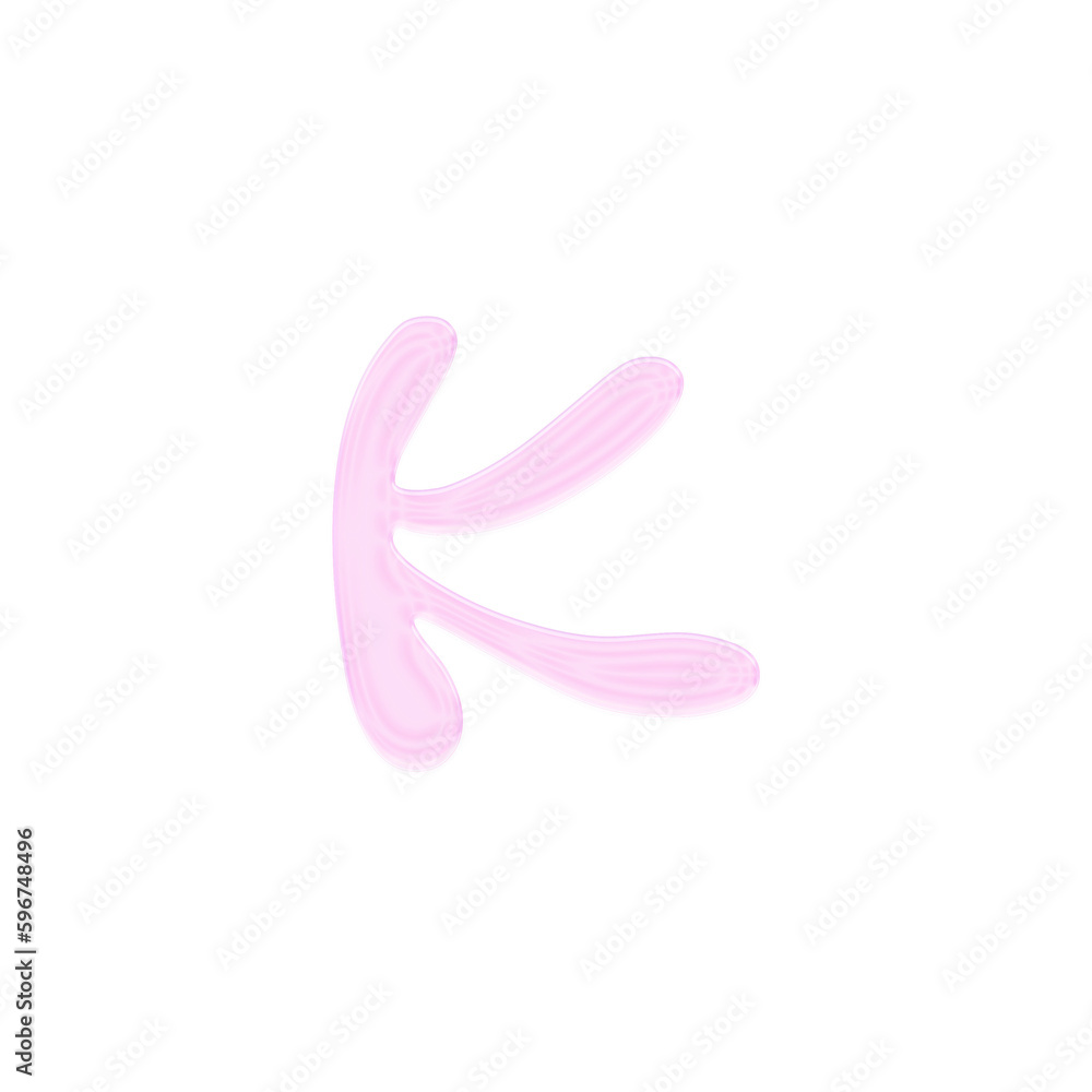 3D Fluid Alphabet k 3D Fluid Alphabet k