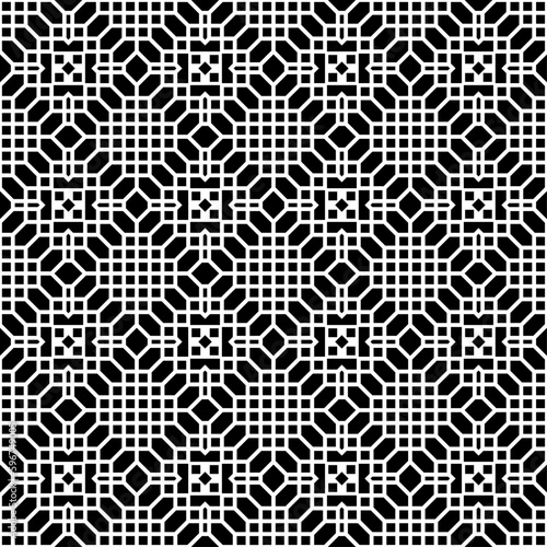 Vector seamless models. Modern stylish texture. Composition from regularly repeating geometrical element. Monochrome, simple. Vector illustrations.