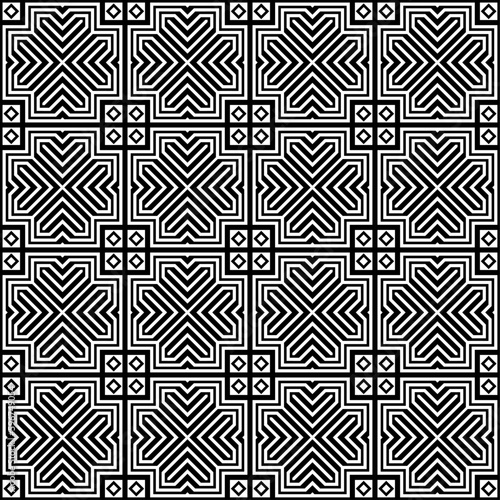 Vector seamless models. Modern stylish texture. Composition from regularly repeating geometrical element. Monochrome, simple. Vector illustrations.