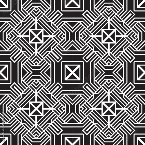Vector seamless models. Modern stylish texture. Composition from regularly repeating geometrical element. Monochrome, simple. Vector illustrations.