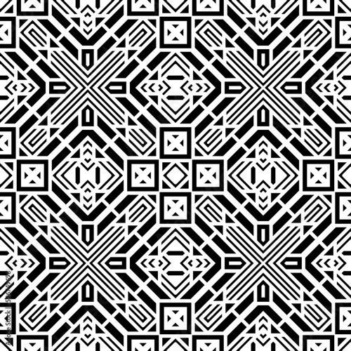 Vector seamless models. Modern stylish texture. Composition from regularly repeating geometrical element. Monochrome, simple. Vector illustrations.