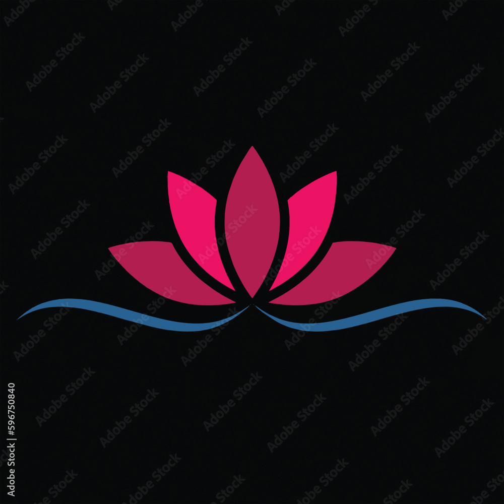 Beauty Lotus Flower Logo Vector illustration Artwork
