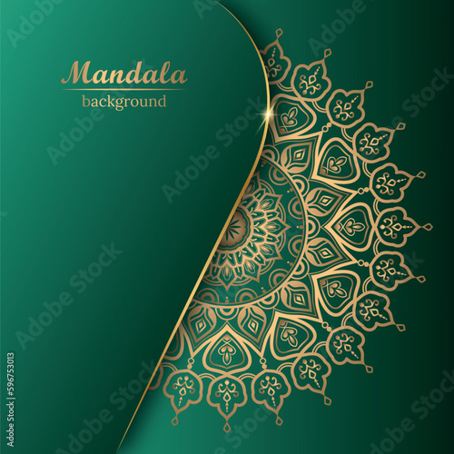 Luxury mandala background with premium vector