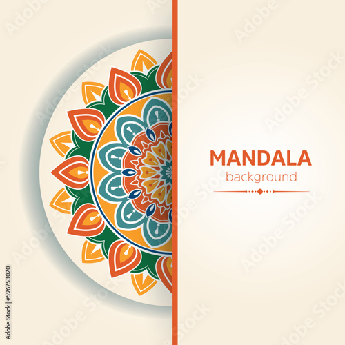 Luxury mandala background with premium vector