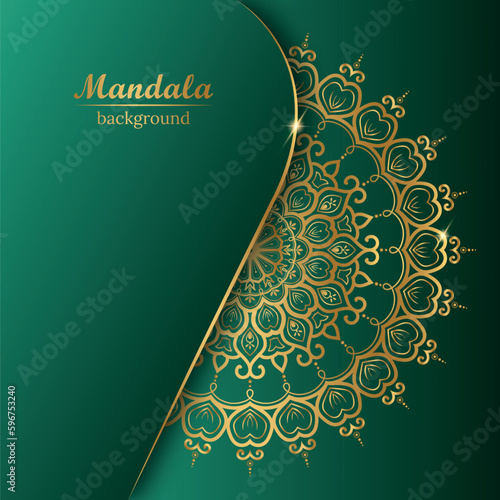 Luxury mandala background with premium vector