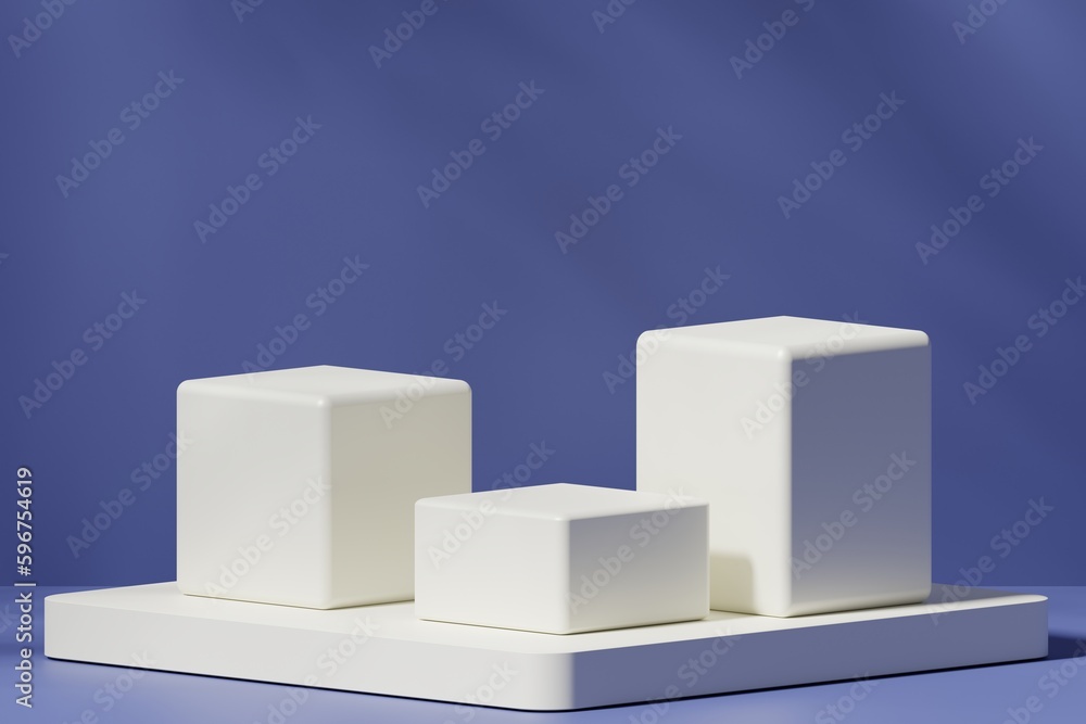 Scene with a podium for product presentation, 3d rendering Scene with a podium for product presentation, 3d rendering