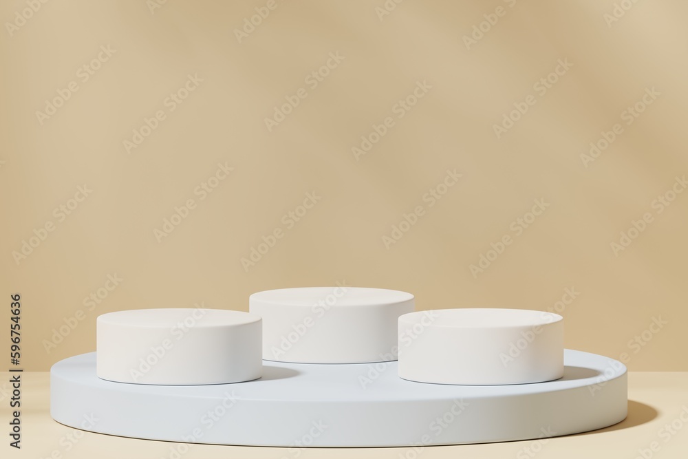 Scene with a podium for product presentation, 3d rendering Scene with a podium for product presentation, 3d rendering