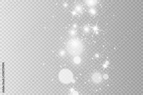   Brilliant dust vector shine. Glittering shiny ornaments for background. Vector illustration.  