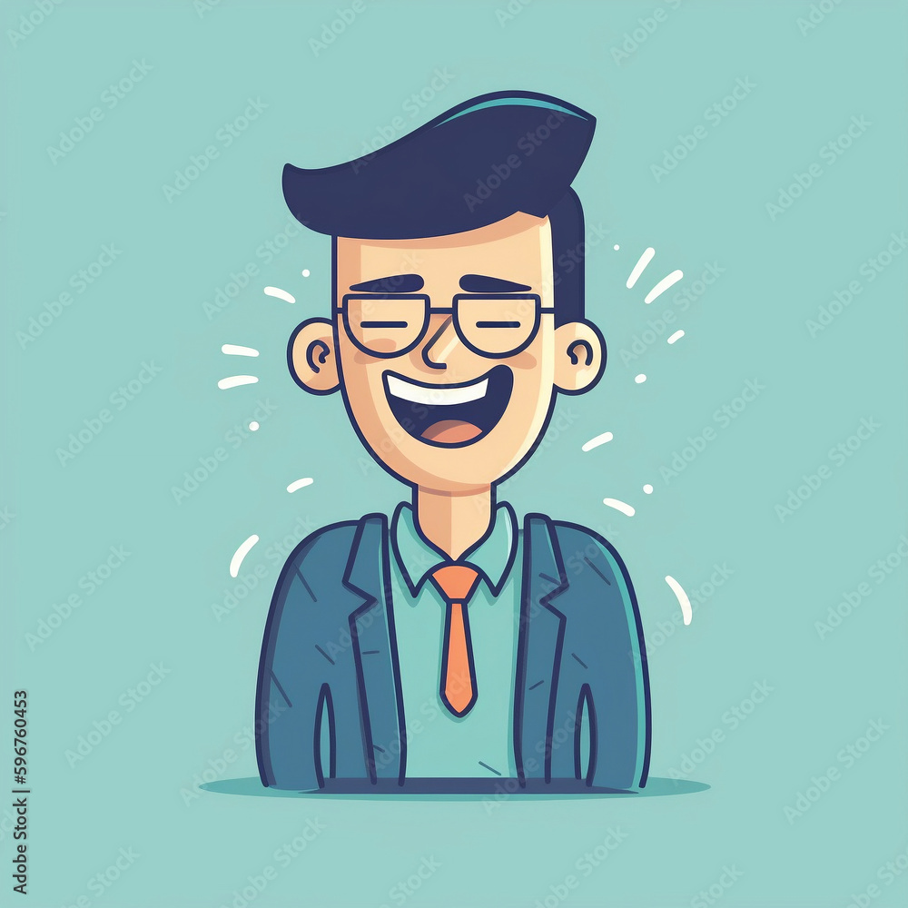 cartoon happy face expression on blue color background cartoon happy face expression on blue color background