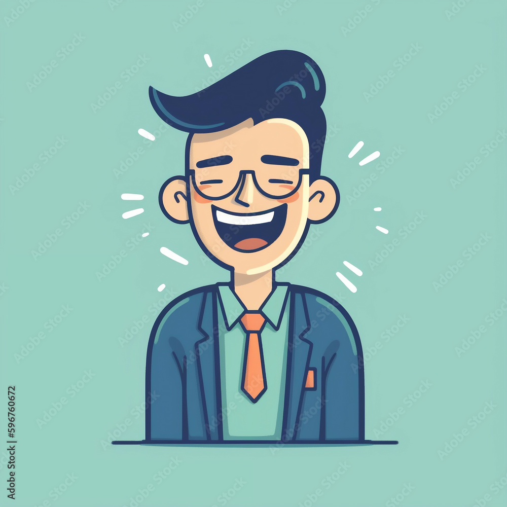 cartoon happy face expression on blue color background cartoon happy face expression on blue color background