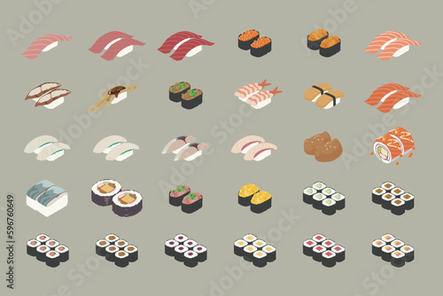 お寿司のベクターイラスト素材