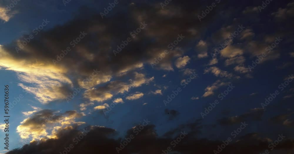 Evening sky and clouds time lapse Evening sky and clouds time lapse