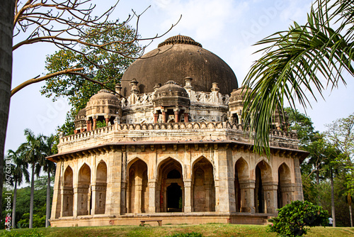 Lodhi Gardens:Tomb of Sikander Lodhi with beautiful garden and carvings  photo