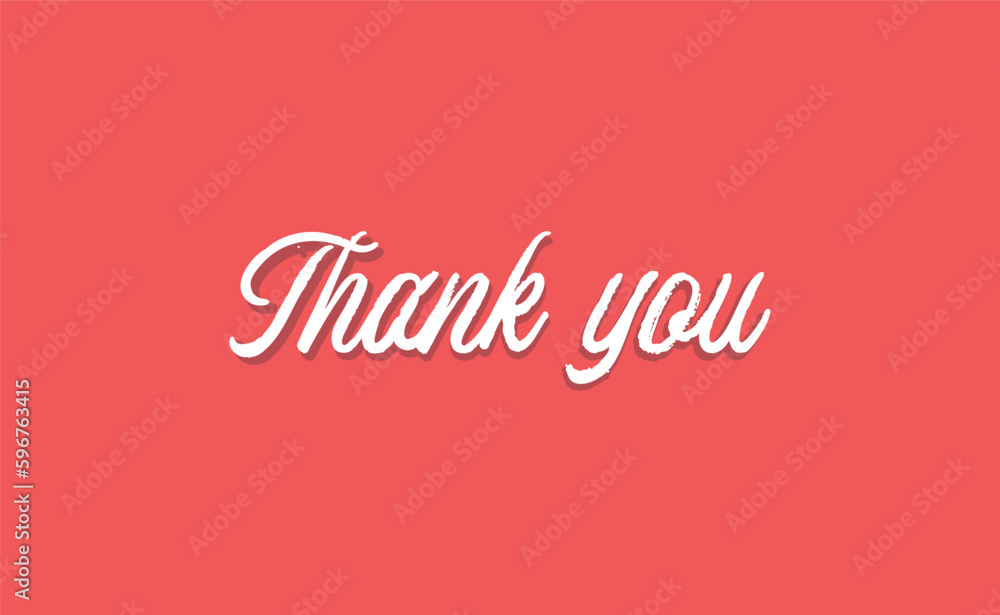 Thank you lettering text with drop shadow. Hand drawn style thanking message. Cursive calligraphic vector. Thank you lettering text with drop shadow. Hand drawn style thanking message. Cursive calligraphic vector.