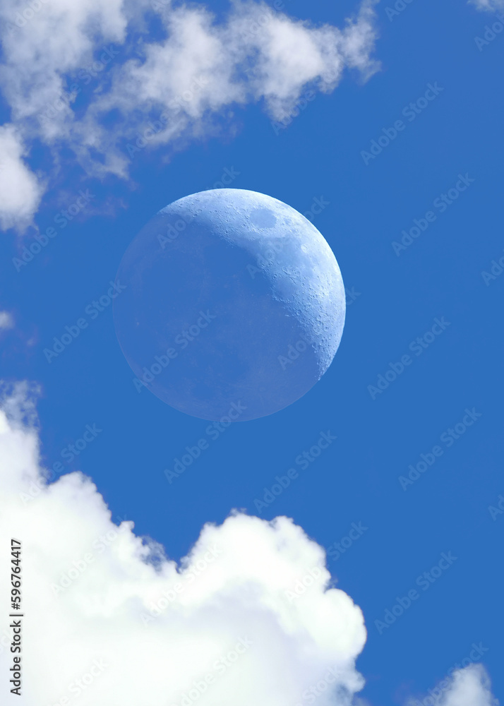 Daytime Moon Crescent Daytime Moon Crescent