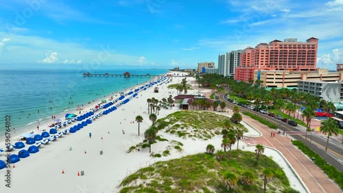 Beautiful Beach walk among the beach and resorts in Clearwater Florida