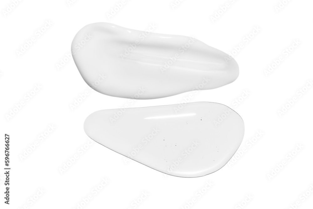 Drops of transparent gel and a dab of white cosmetic cream. PNG Drops of transparent gel and a dab of white cosmetic cream. PNG