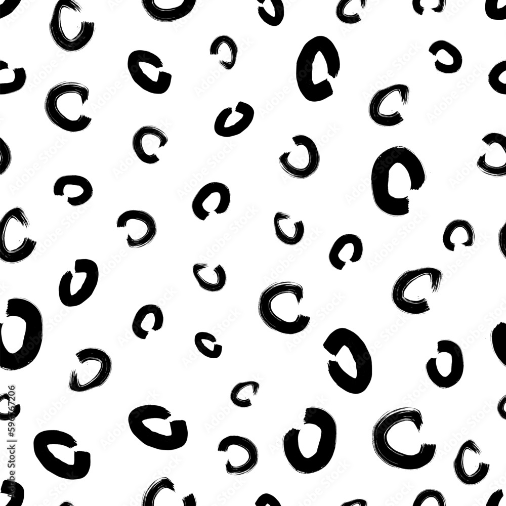 Seamless pattern with sketch circles shape