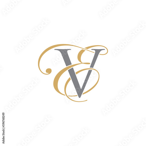 VE or EV Letters Logo Icon 010