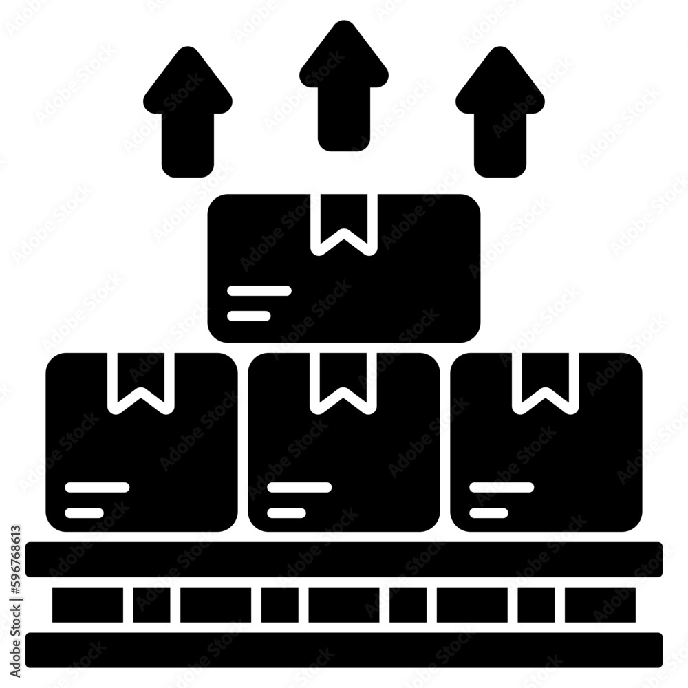 Conveyor belt icon, editable vector Conveyor belt icon, editable vector