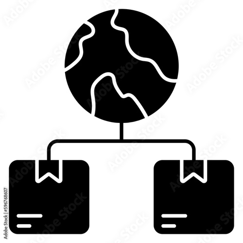 A perfect design icon of global delivery
