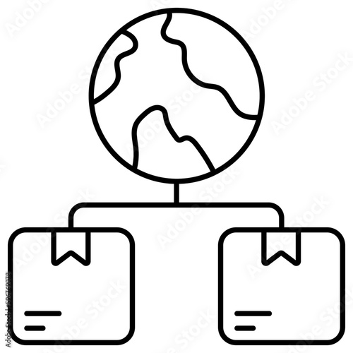 A perfect design icon of global delivery