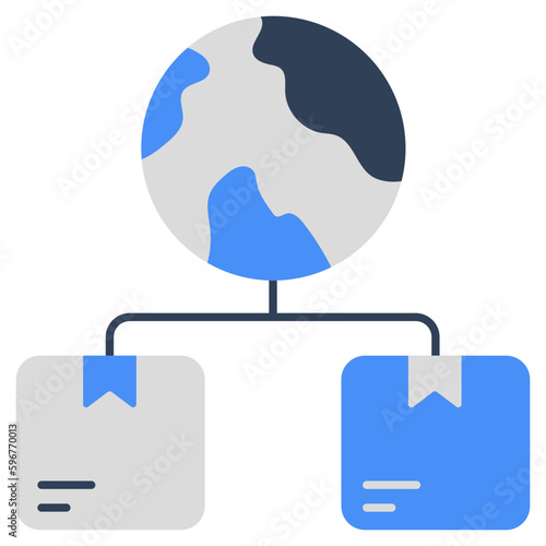 A perfect design icon of global delivery
